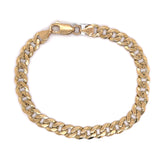 9mm Gold Cuban Bracelet 10K - White Carat - USA & Canada